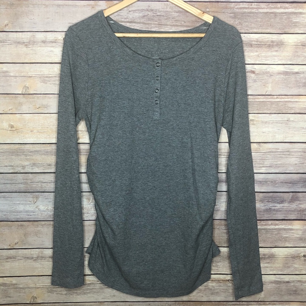 Maternity Rib Knit Longsleeve Top #Y2